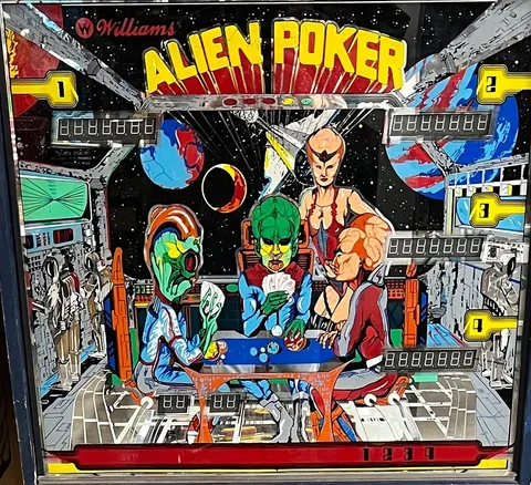 Alien Poker, Backglas
