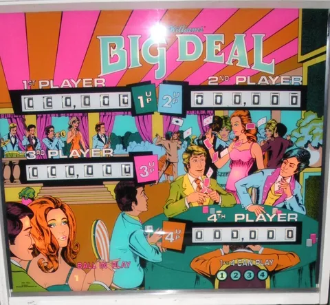 Big Deal, Backglas