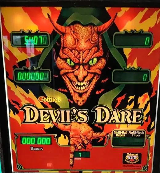 Devil´s Dare, Backglas