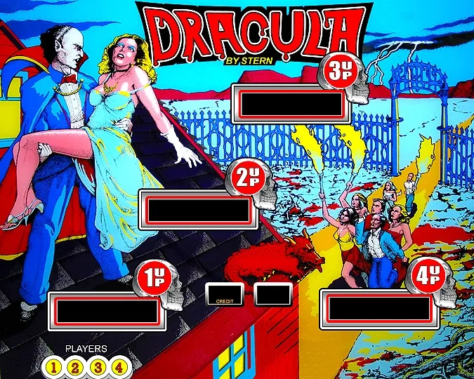 Dracula, Backglas