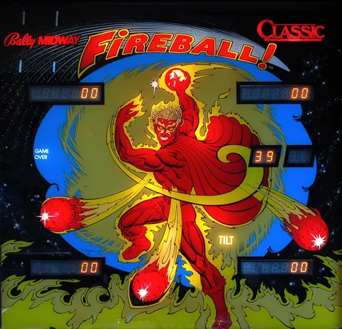 Fireball Classic, Backglas