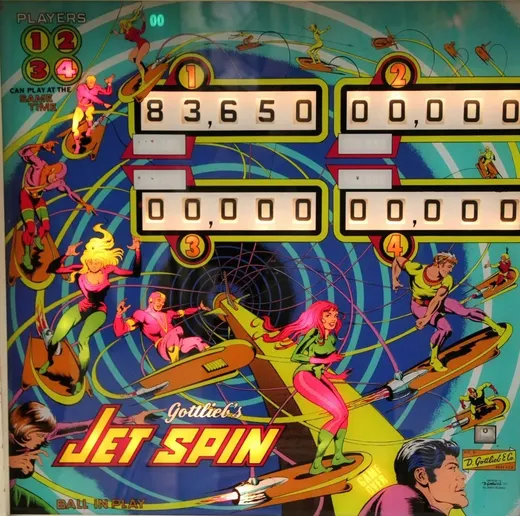 Jet Spin, Backglas