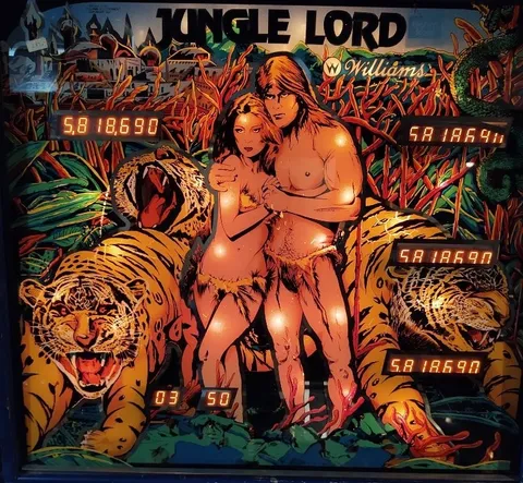 Jungle Lord, Backglas
