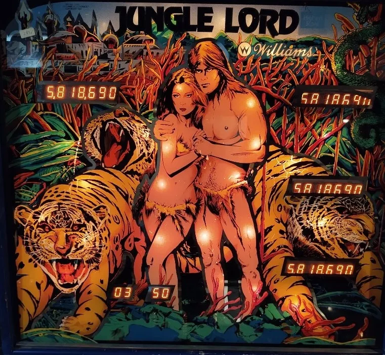 Jungle Lord, Backglas