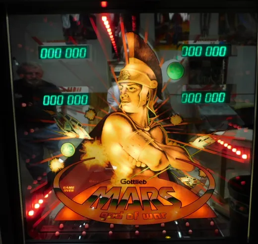 Mars God of War, Backglas