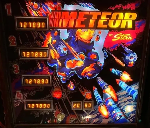 Meteor, Backglas