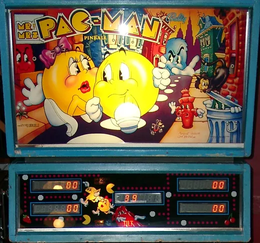 Mr. & Mrs. Pac-Man, Backglas