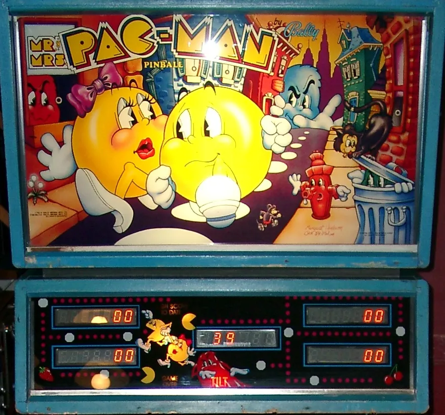 Mr. & Mrs. Pac-Man, Backglas