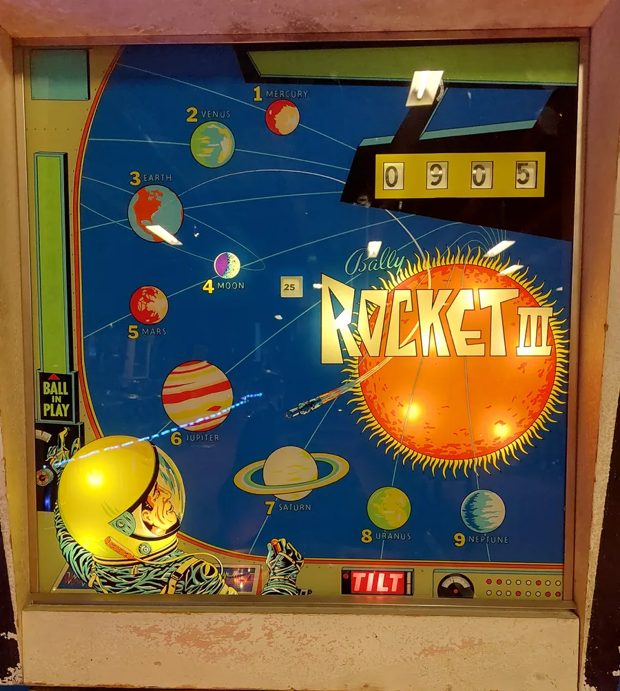 Rocket III, Backglas