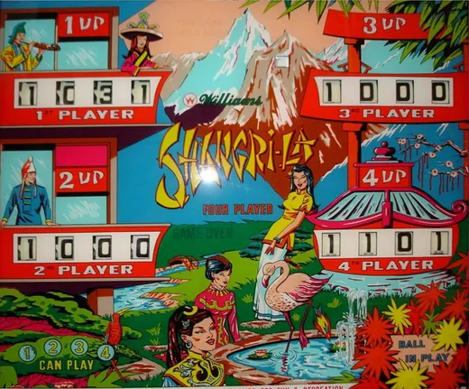 Shangri-La, Backglas