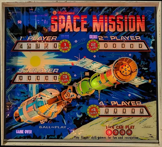 Space Mission, Backglas