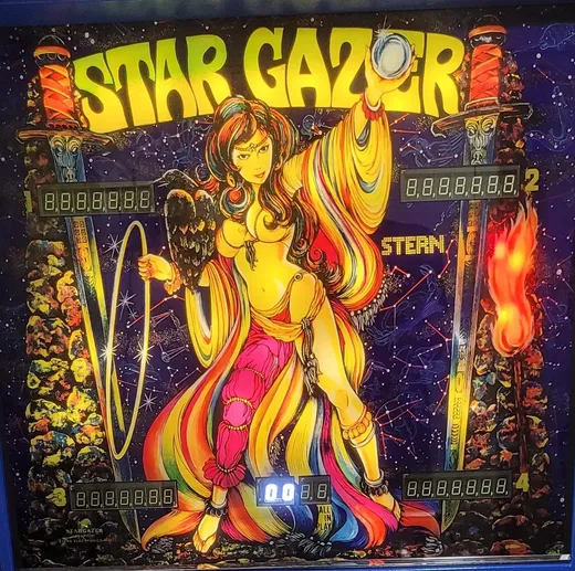 Star Gazer, Backglas