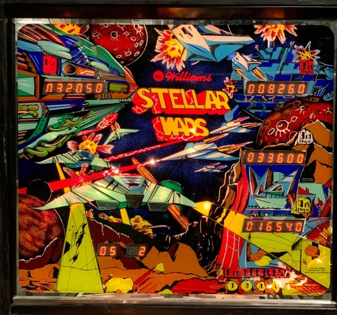 Stellar Wars, Backglas